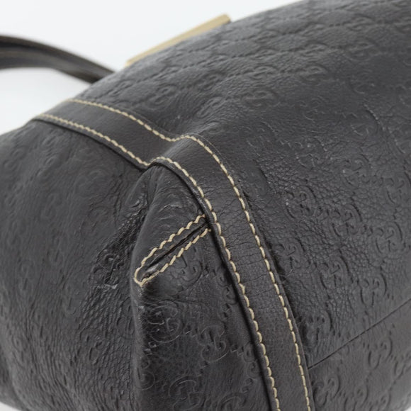 GUCCI GG Canvas Guccissima Tote Tas Leer Donkerbruin Goud 233607 Auth 181391V