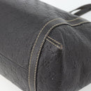 GUCCI GG Canvas Guccissima Tote Tas Leer Donkerbruin Goud 233607 Auth 181391V-15