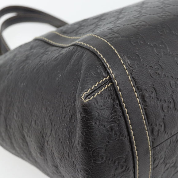 GUCCI GG Canvas Guccissima Tote Tas Leer Donkerbruin Goud 233607 Auth 181391V