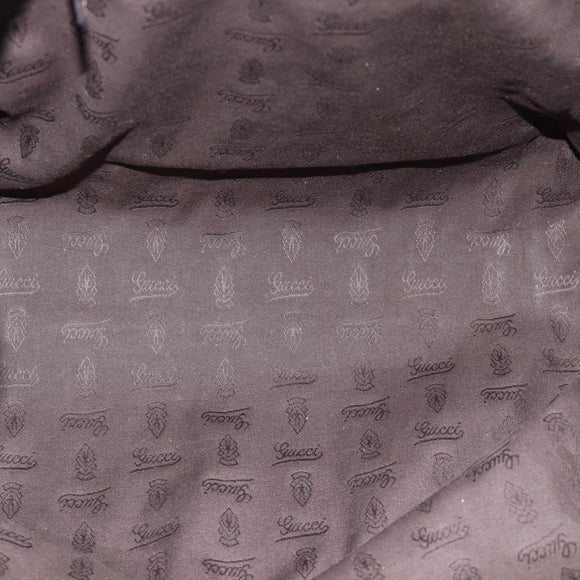 GUCCI GG Canvas Guccissima Tote Tas Leer Donkerbruin Goud 233607 Auth 181391V