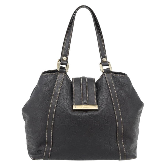 GUCCI GG Canvas Guccissima Tote Tas Leer Donkerbruin Goud 233607 Auth 181391V