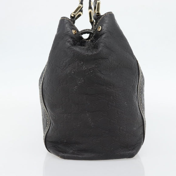 GUCCI GG Canvas Guccissima Tote Tas Leer Donkerbruin Goud 233607 Auth 181391V