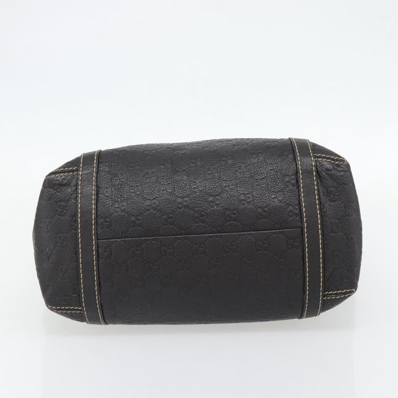 GUCCI GG Canvas Guccissima Tote Tas Leer Donkerbruin Goud 233607 Auth 181391V