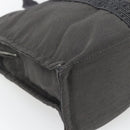 HERMES Her Line MM Handtasche Canvas Grau Silber Auth 181392-16