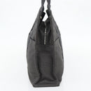 HERMES Her Line MM Handtasche Canvas Grau Silber Auth 181392-3