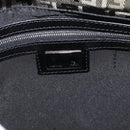 FENDI Zucchino Canvas Mamma Baguette Shoulder Bag Gray Silver Auth 181399V-18