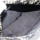 FENDI Zucchino Canvas Mamma Baguette Shoulder Bag Gray Silver Auth 181399V-10
