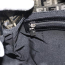 FENDI Zucchino Canvas Mamma Baguette Shoulder Bag Gray Silver Auth 181399V-21