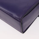 CELINE Circle Shoulder Bag Leather Purple Gold Auth 181402A-13