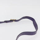 CELINE Circle Shoulder Bag Leather Purple Gold Auth 181402A-8