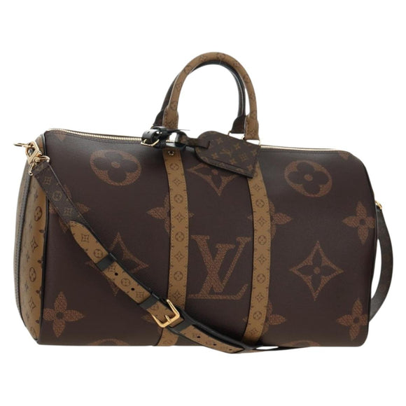 LOUIS VUITTON Reverse Giant Keepall Bandouliere 45 Bag M47211 LV Auth 181403SM