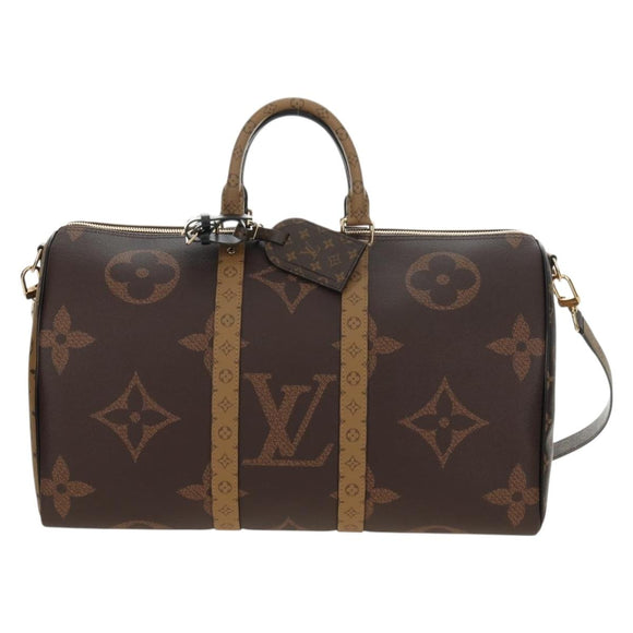 LOUIS VUITTON Reverse Giant Keepall Bandouliere 45 Bag M47211 LV Auth 181403SM