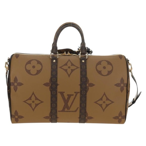 LOUIS VUITTON Reverse Giant Keepall Bandouliere 45 Bag M47211 LV Auth 181403SM