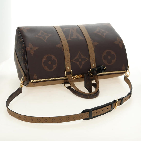 LOUIS VUITTON Reverse Giant Keepall Bandouliere 45 Bag M47211 LV Auth 181403SM