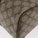 GUCCI GG Supreme Boston Tas PVC Beige Goud Auth 181404-14