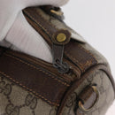 GUCCI GG Supreme Boston Tas PVC Beige Goud Auth 181404-10