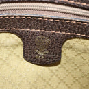 GUCCI GG Supreme Boston Tas PVC Beige Goud Auth 181404-12