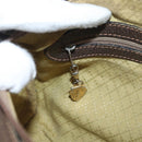 GUCCI GG Supreme Boston Tas PVC Beige Goud Auth 181404-20
