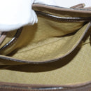 GUCCI GG Supreme Boston Tas PVC Beige Goud Auth 181404-21