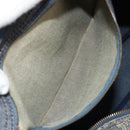 CELINE Paris Macadam Canvas Shoulder Bag Denim Navy Gold Auth 181409A-23