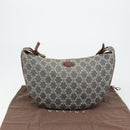 CELINE Paris Macadam Canvas Shoulder Bag Denim Navy Gold Auth 181409A-12