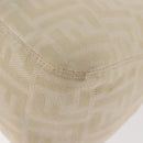 FENDI Zucca Canvas Mamma Baguette Shoulder Bag Ivory Silver Auth 181410A-10