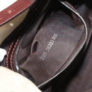 FENDI Zucca Canvas Mamma Baguette Shoulder Bag Ivory Silver Auth 181410A-12