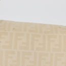 FENDI Zucca Canvas Mamma Baguette Shoulder Bag Ivory Silver Auth 181410A-4