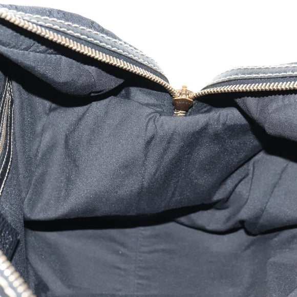 GUCCI GG Canvas Sherry Line Histeria Hand Bag Black Gold 186232 Auth 181412V