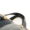 GUCCI GG Canvas Sherry Line Histeria Hand Bag Black Gold 186232 Auth 181412V-14