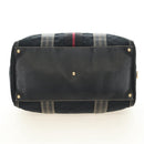 GUCCI GG Canvas Sherry Line Histeria Hand Bag Black Gold 186232 Auth 181412V-5