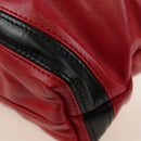 CHANEL Chain Chanel 22 Mini Bag Lamb Skin 2way Red Gold CC Auth 181415SM-16