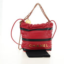 CHANEL Chain Chanel 22 Mini Bag Lamb Skin 2way Red Gold CC Auth 181415SM-26