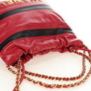 CHANEL Chain Chanel 22 Mini Bag Lamb Skin 2way Red Gold CC Auth 181415SM-6