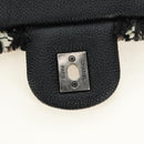 CHANEL Airline Chain Shoulder Bag Tweed 2way Black Silver CC Auth 181416SM-26