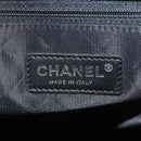 CHANEL Airline Chain Shoulder Bag Tweed 2way Black Silver CC Auth 181416SM-27