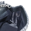 CHANEL Airline Chain Shoulder Bag Tweed 2way Black Silver CC Auth 181416SM-29