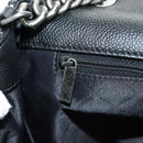 CHANEL Airline Chain Shoulder Bag Tweed 2way Black Silver CC Auth 181416SM-30