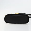Salvatore Ferragamo Gancini Hand Bag Leather 2way Black Gold Auth 181422A-5
