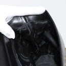 Salvatore Ferragamo Gancini Hand Bag Leather 2way Black Gold Auth 181422A-20