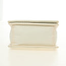 PRADA Chain Shoulder Bag Nylon White Gold Auth 181426V-5