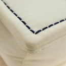 PRADA Chain Shoulder Bag Nylon White Gold Auth 181426V-9