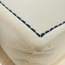PRADA Chain Shoulder Bag Nylon White Gold Auth 181426V-18