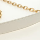 PRADA Chain Shoulder Bag Nylon White Gold Auth 181426V-8