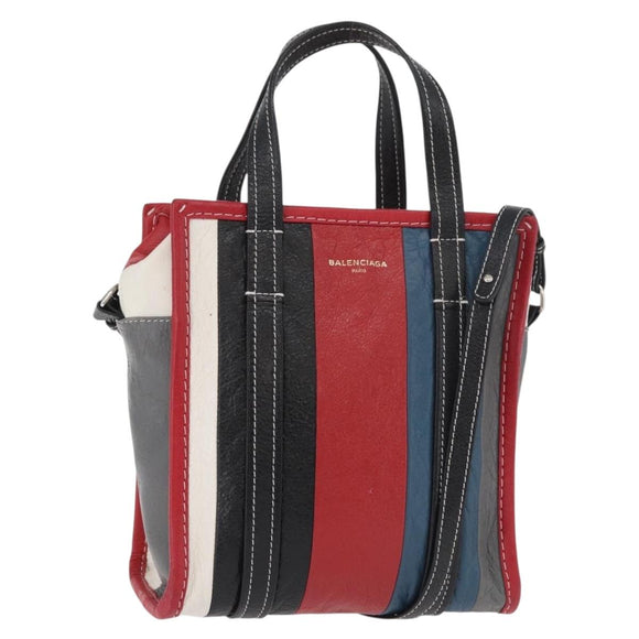 BALENCIAGA Bazaar Shopper XS Bag Leather 2way Multicolor 452458 Auth 181432A