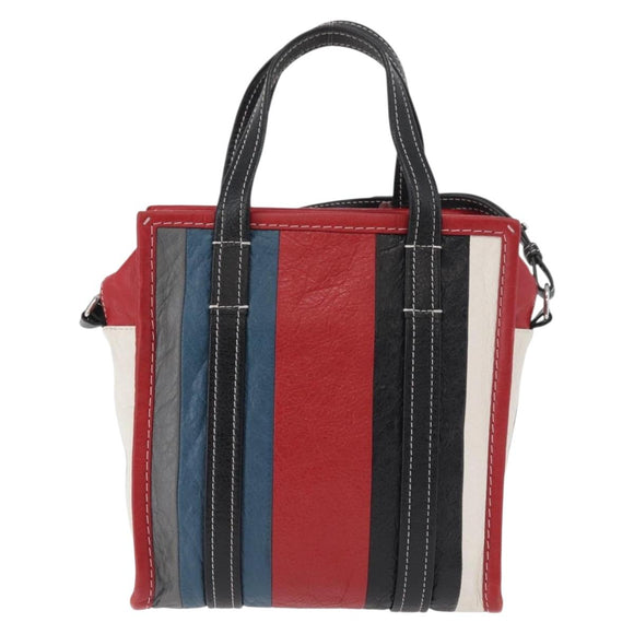 BALENCIAGA Bazaar Shopper XS Bag Leather 2way Multicolor 452458 Auth 181432A