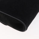 CELINE Chain Shoulder Bag Suede Black Gold Auth 181433A-15