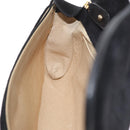 CELINE Chain Shoulder Bag Suede Black Gold Auth 181433A-19