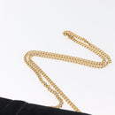 CELINE Chain Shoulder Bag Suede Black Gold Auth 181433A-7