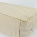 PRADA Hand Bag Nylon Ivory Silver Auth 181436-9